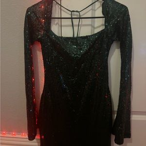 green sequin lucy in the sky dress